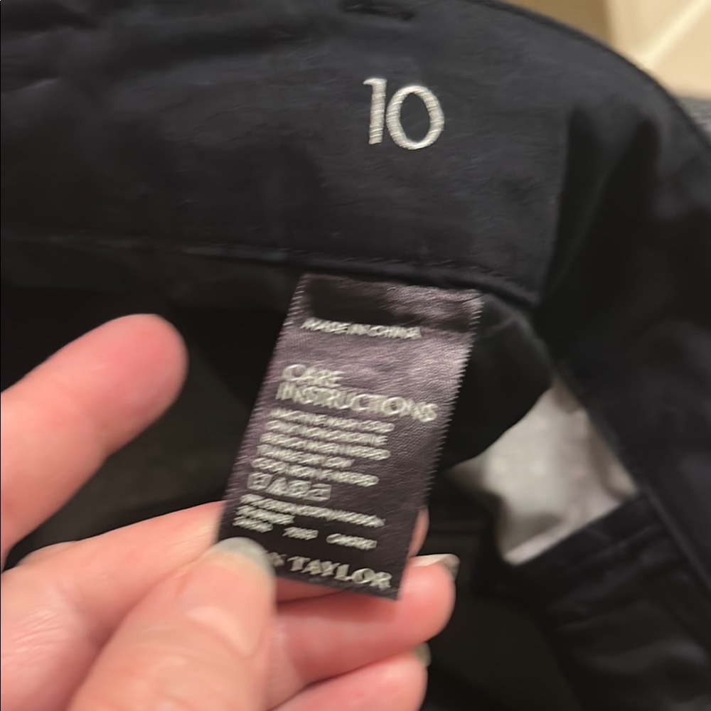 Ann Taylor Navy and White Polka Dot Trousers - Picture 4 of 4